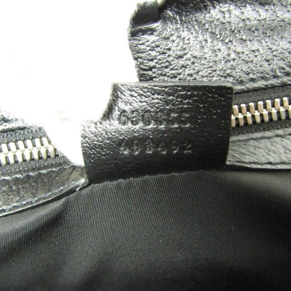 GUCCI Black Leather Shoulder Bag - Picture 10 of 13